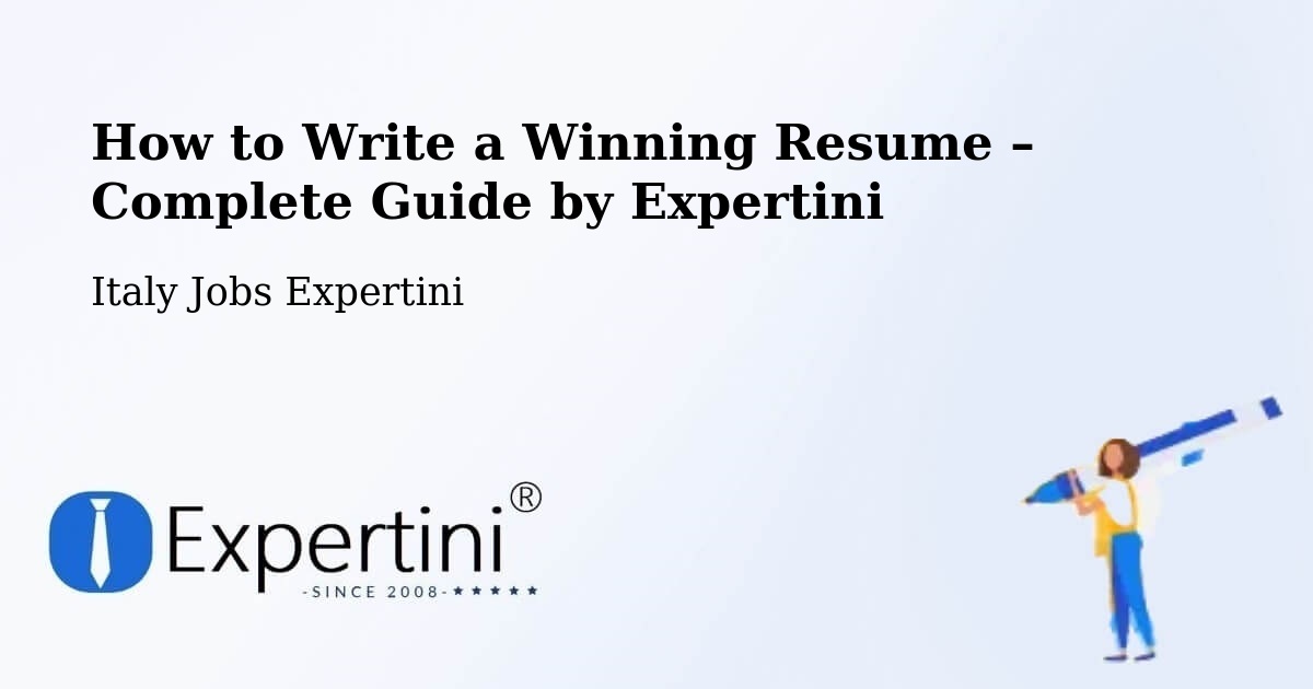 Resume Writing Guide for Job Seekers – Rorà - Rorà, Italy Jobs Expertini